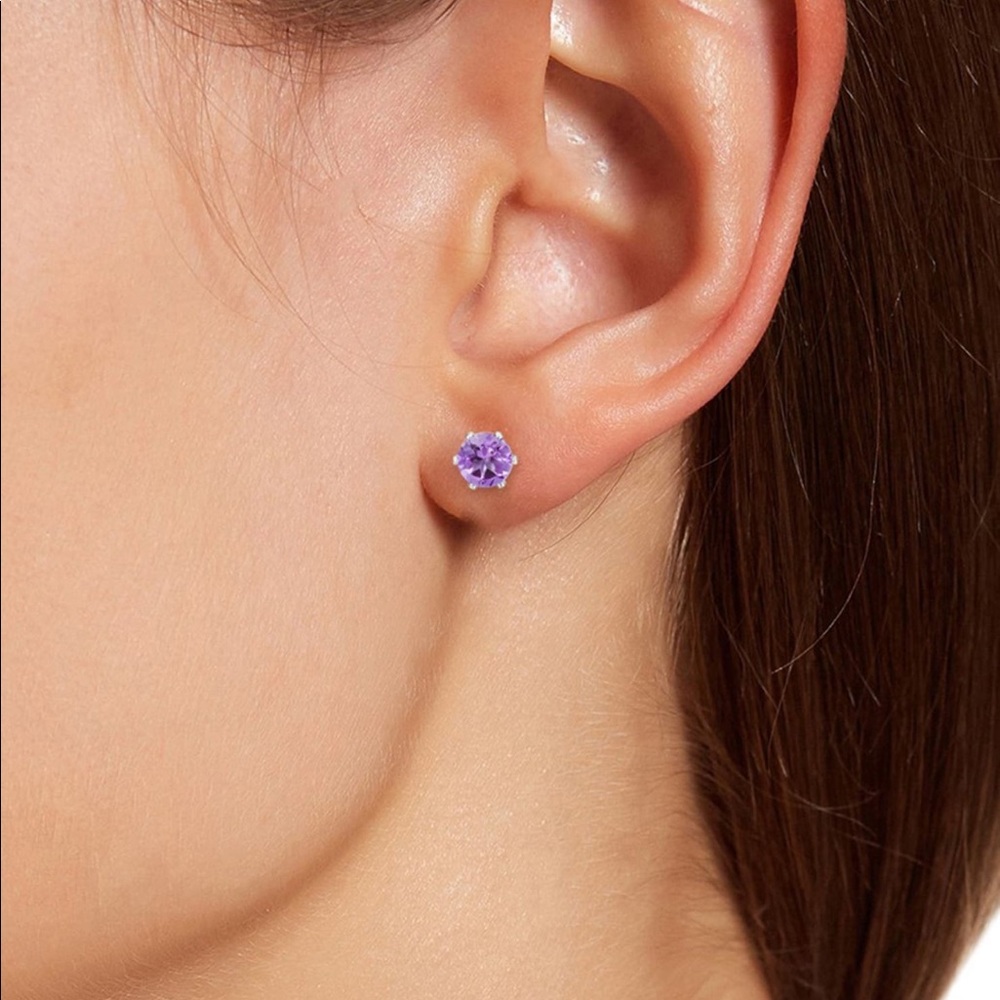Savvy Cie Amethyst earrings. New - Picture 2 of 5